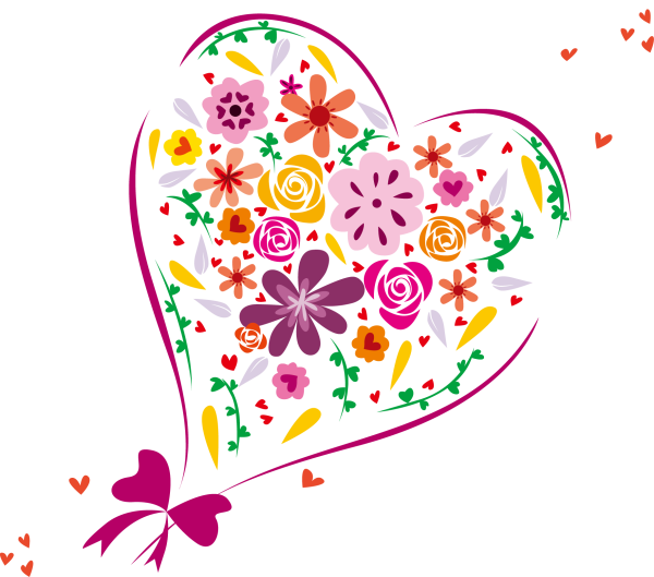 Цветочки сердечки цветочки