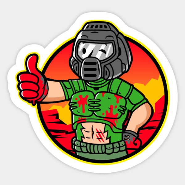 Наклейка Doomguy