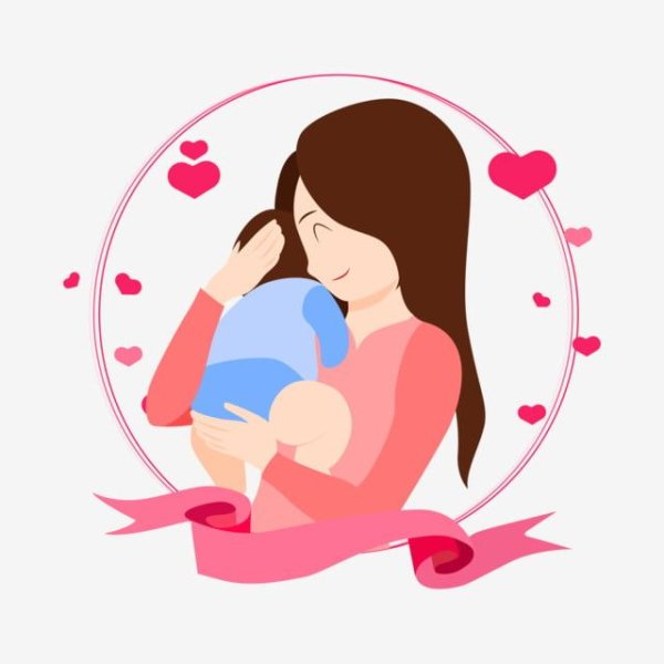 Мама с ребенком вектор