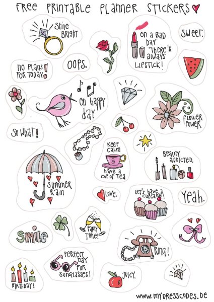 Наклейки для ежедневника