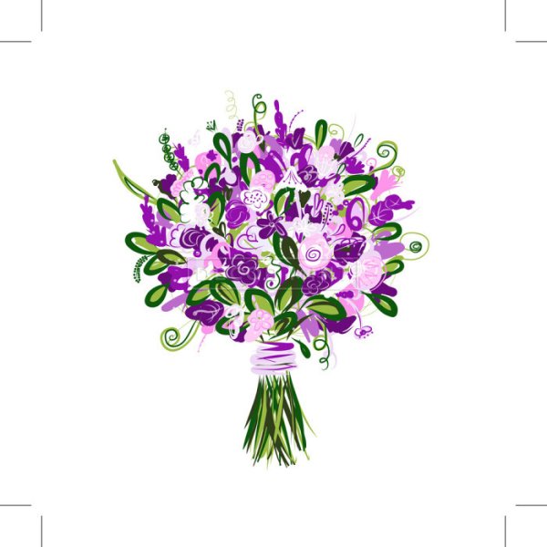 Маленький букетик стикер