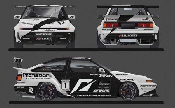 Toyota ae86 винил развертка