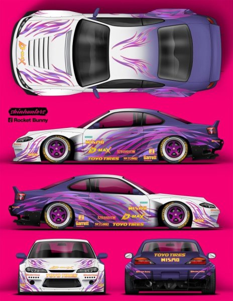 Nissan 180sx развертка