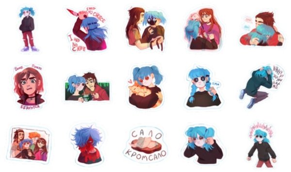 Стикеры Салли фейс