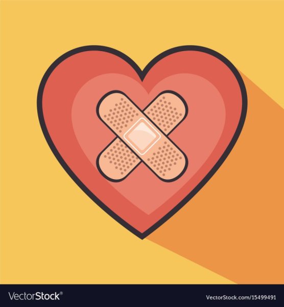 Сердце с лейкопластырем