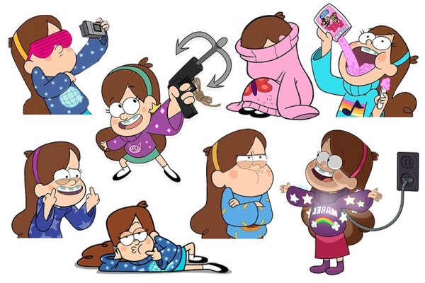 Наклейки Мейбл из Гравити Фолз