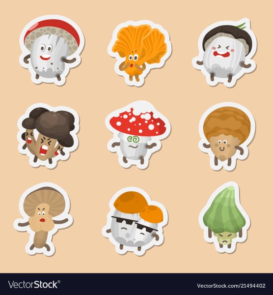 Стикеры грибочки