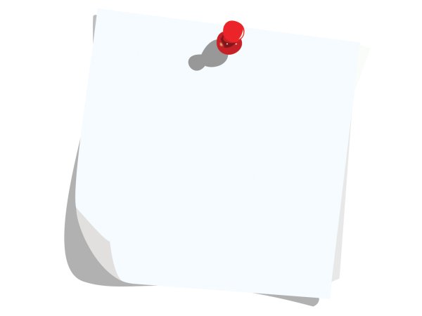 Лист бумаги с кнопкой