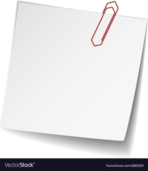 Лист со скрепкой