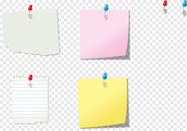 Лист для заметок на прозрачном фоне