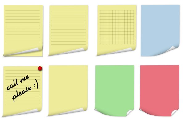 Лист для заметок с уголком