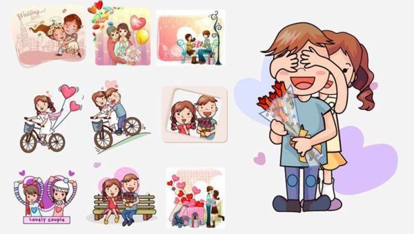 Стикеры семья любовь