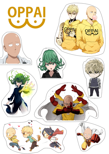 Аниме наклейки Ванпанчмен