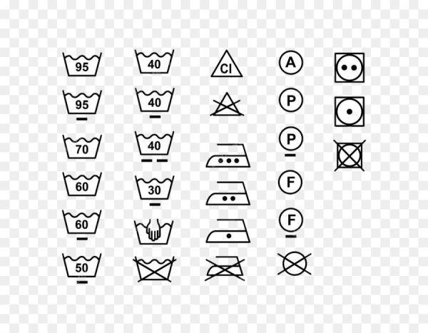 Векторные значки стирки