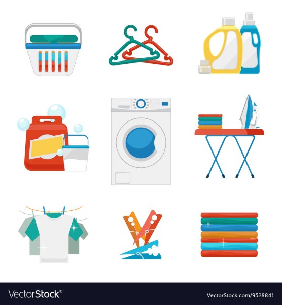 Предметы в прачечной для детей