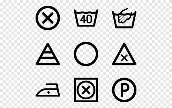 Векторные значки стирки