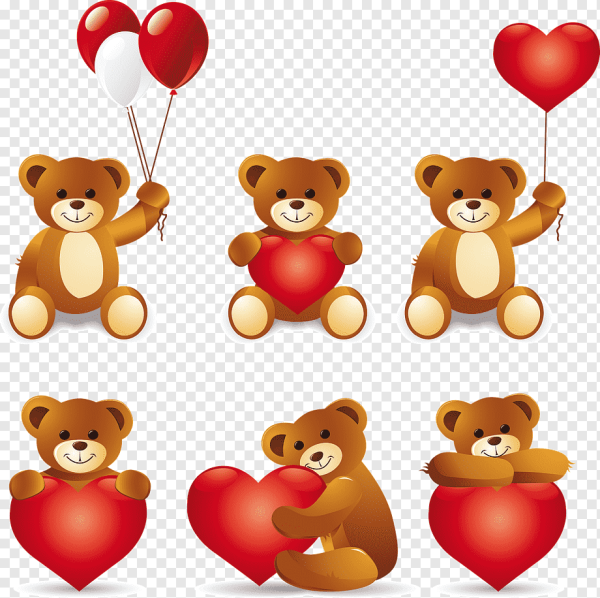 Стикер мишка с сердечком