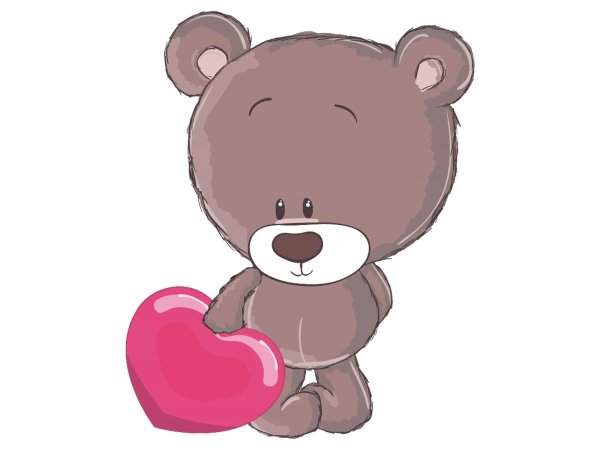 Стикер мишка с сердечком