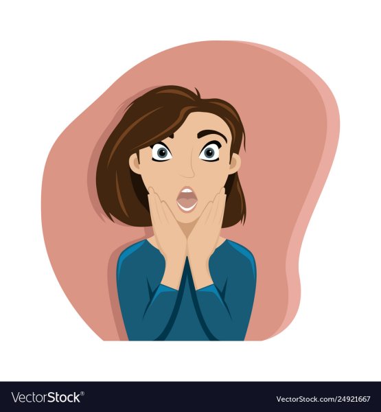 Девушка ШОК вектор