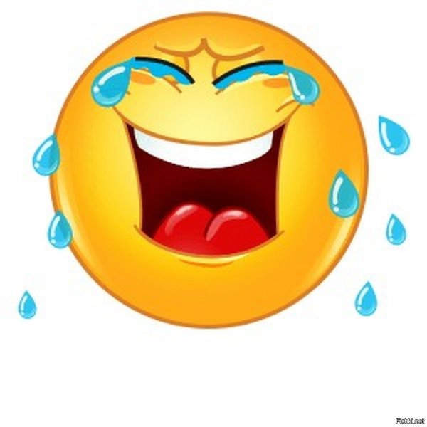 Смеющийся смайлик со слезами