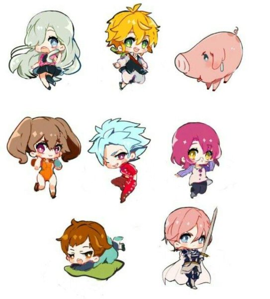 Аниме семь смертных грехов Чиби