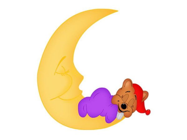 Месяц для детей на прозрачном фоне