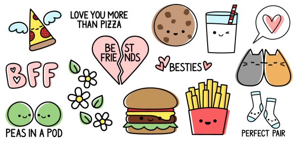 BFF наклейки