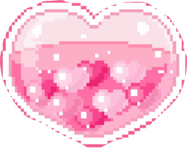 Пиксельное розовое сердечко
