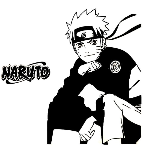 Наруто наклейки чб
