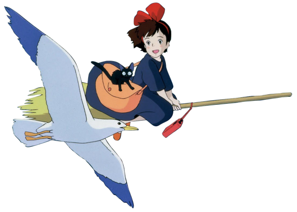 ВЕДЬМИНА служба доставки Кики на белом фоне