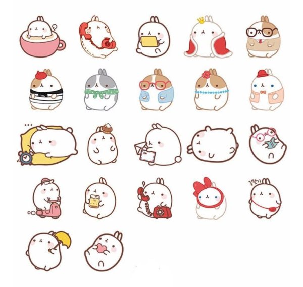 Кролик Моланг Стикеры