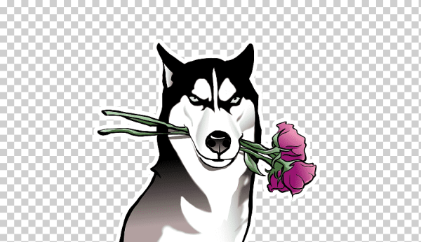 Наклейки хаски