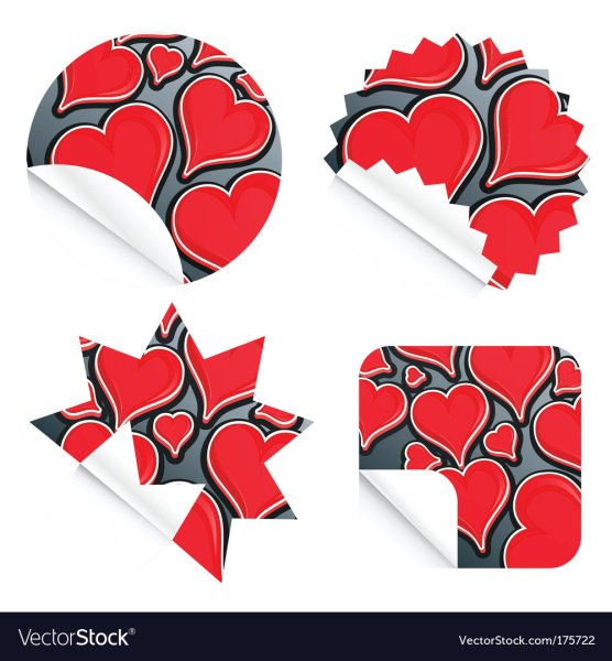 Love is Sticker Heart vector