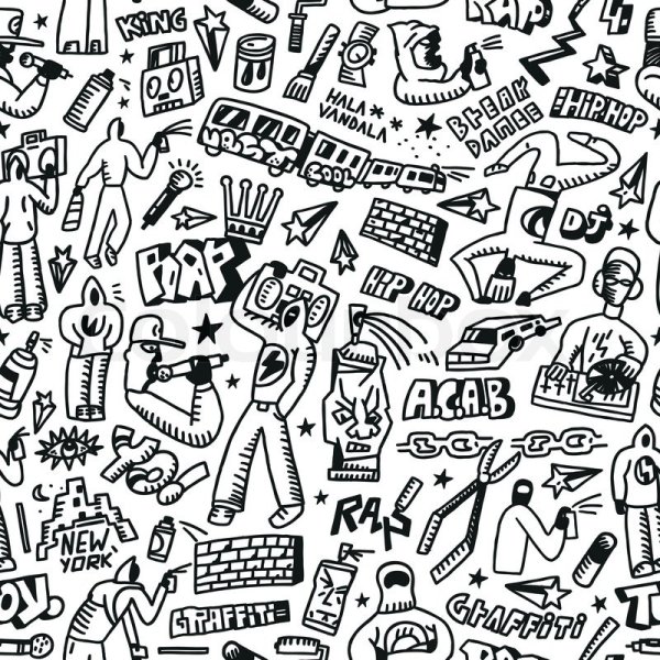 Граффити стиль много надписей