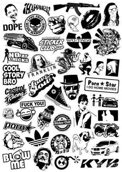 Эскизы наклеек