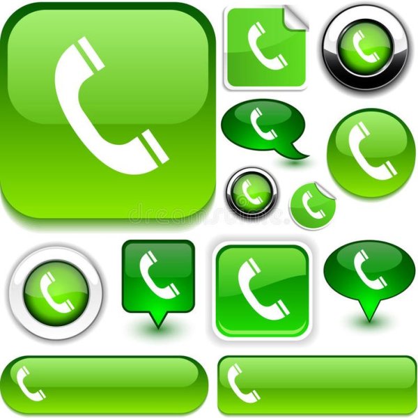 Значок телефона на белом фоне