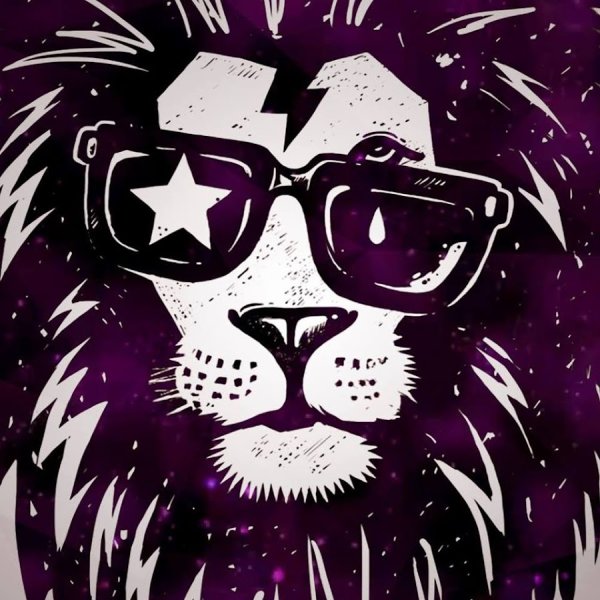 Лев в очках арт