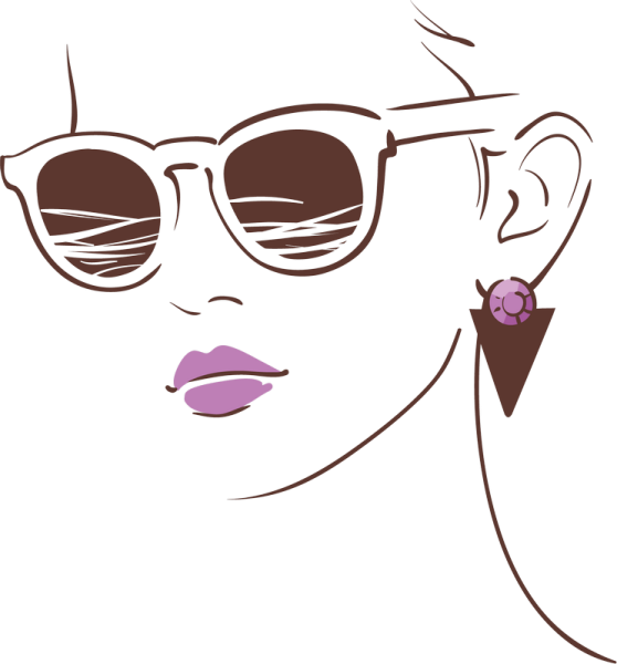 Девушка в очках вектор