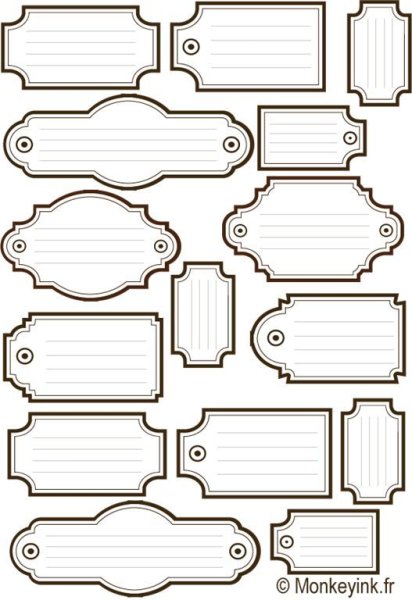 Бирки для скрапбукинга