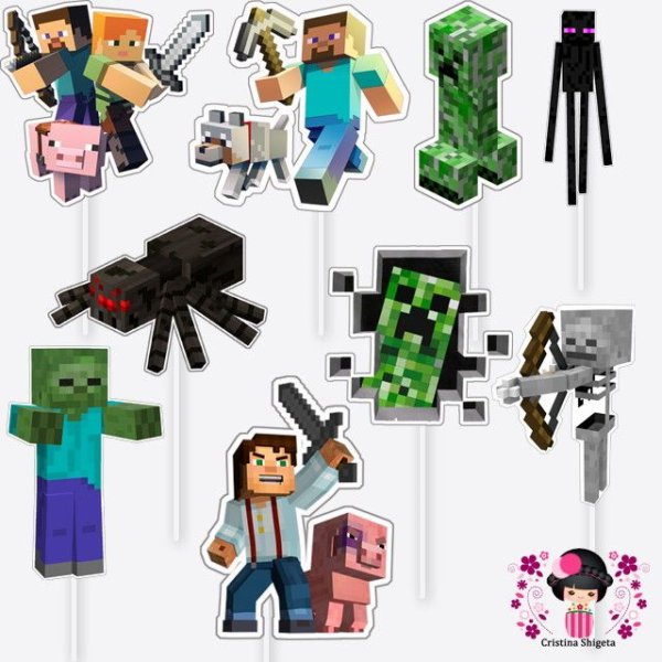 Герои МАЙНКРАФТА для печати