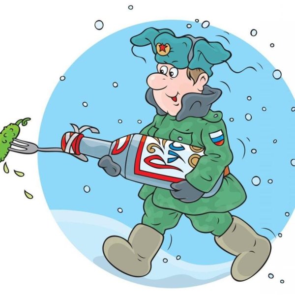 23 Февраля на белом фоне