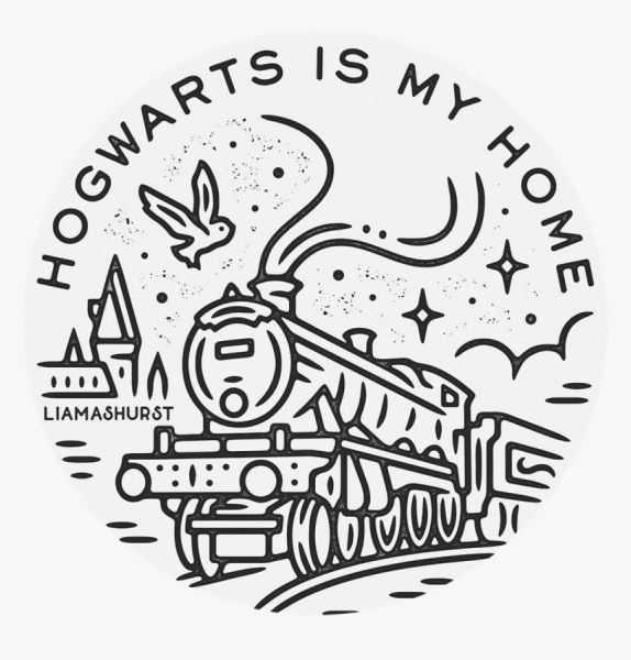 Хогвартс экспресс эскиз