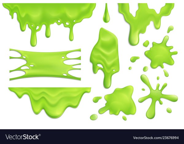 Зеленые капли слизи