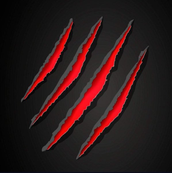 Следы когтей на черном фоне