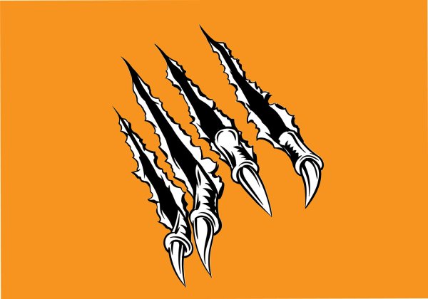 Когти на черном фоне