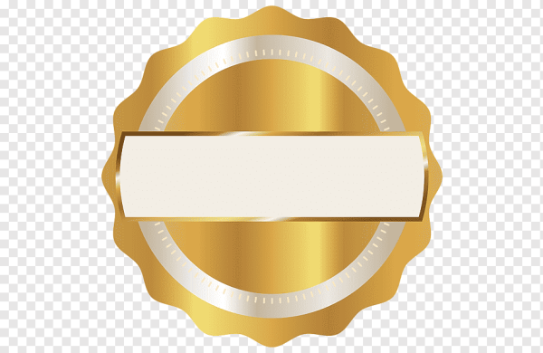 Золотая наклейка круглая