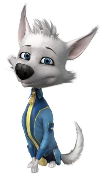 Белка и стрелка из мультика в скафандре