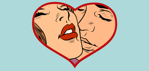 Стикер поцелуй мужчины