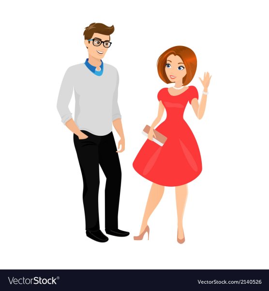 Мужчина и женщина мультяшные