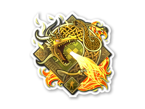 Наклейка драгон ЛОР В КС го
